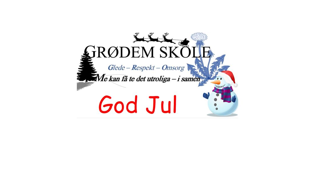 God Jul fra Grødem skole